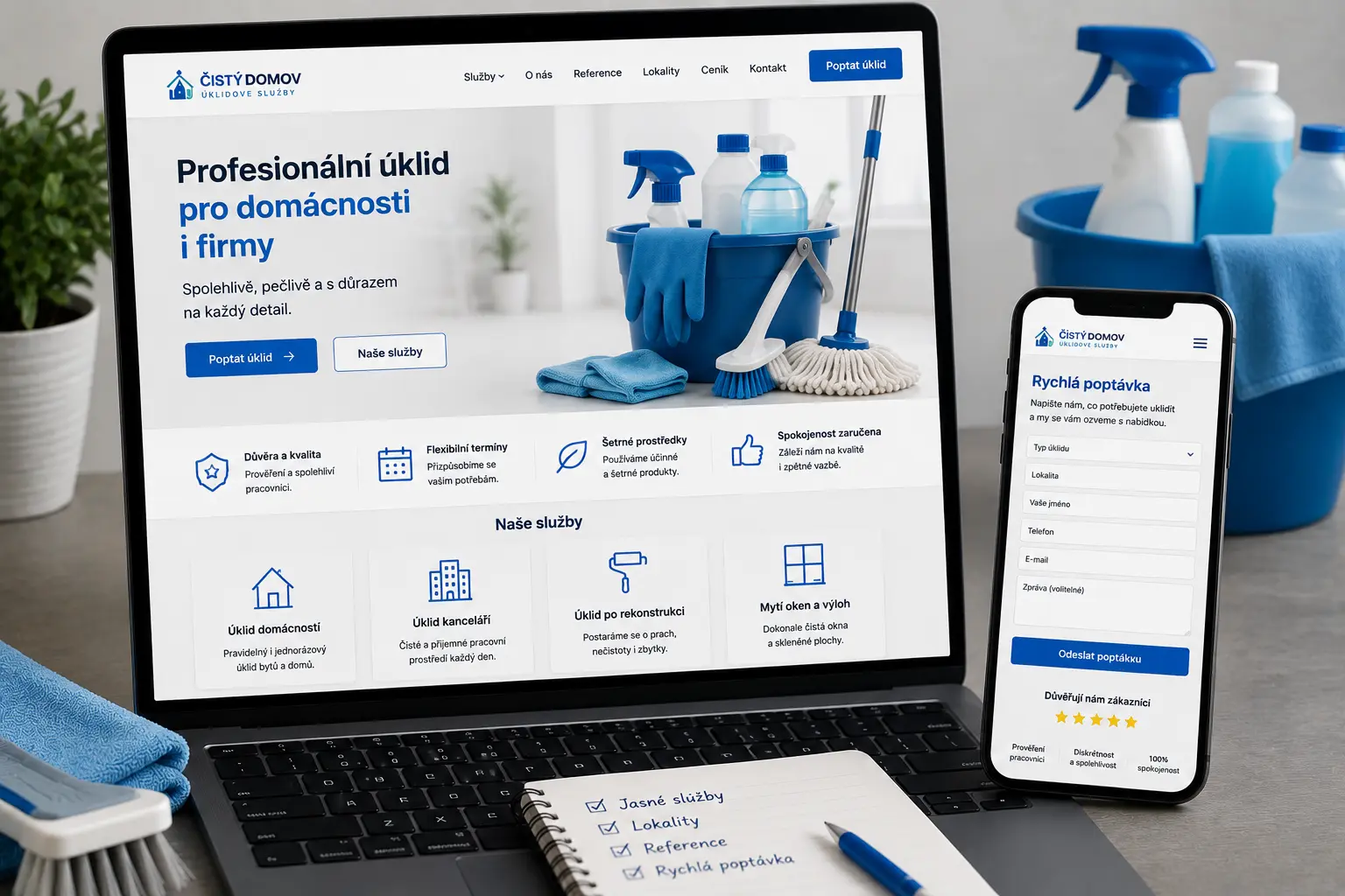 Web pro úklidovou firmu