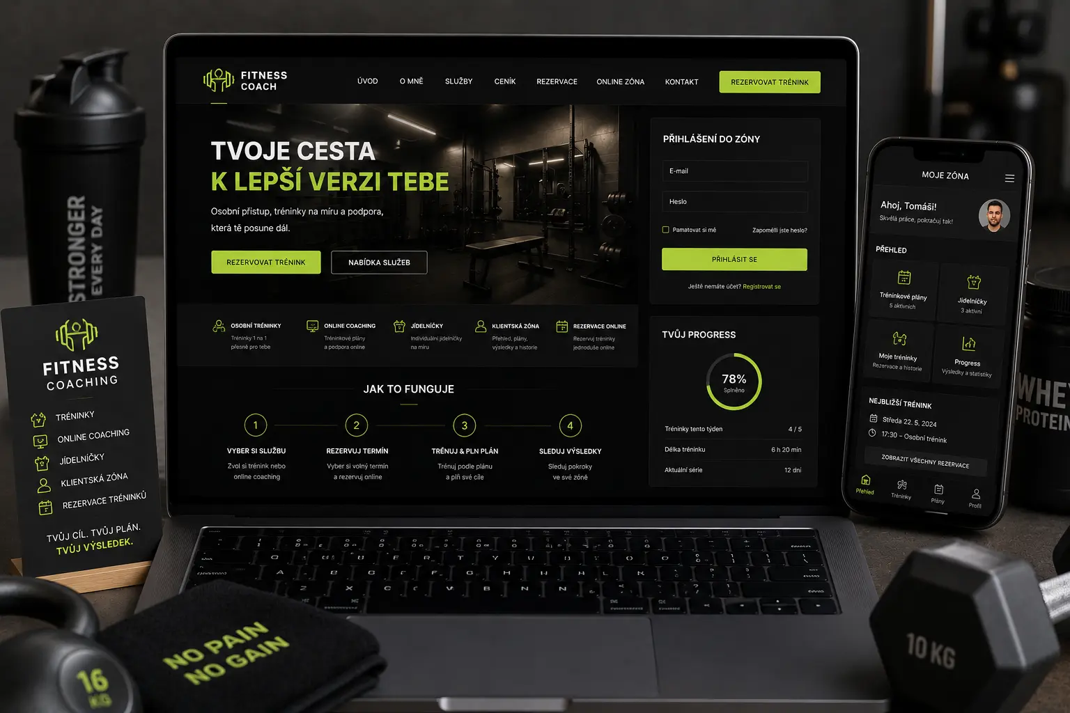 Fitness weby a systémy