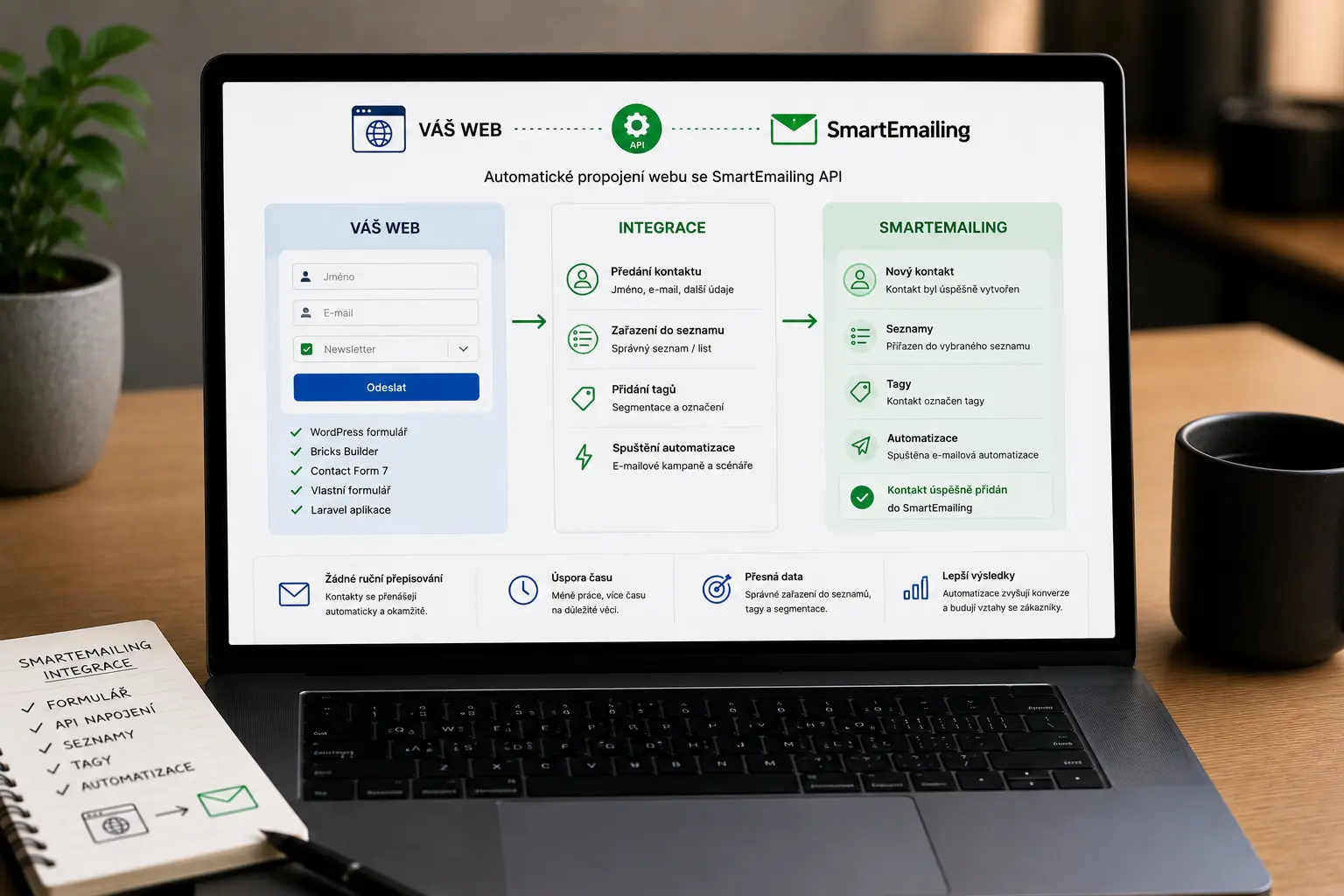 Ukázka napojení webového formuláře na SmartEmailing API