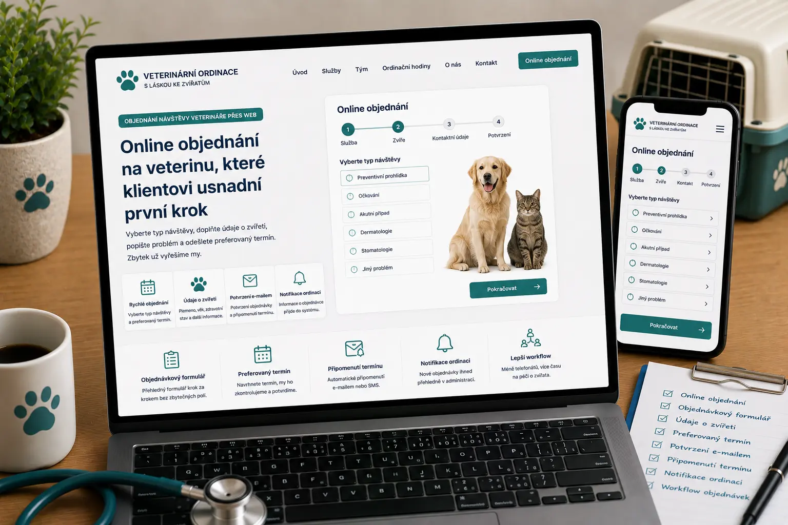 Online objednání na veterinu