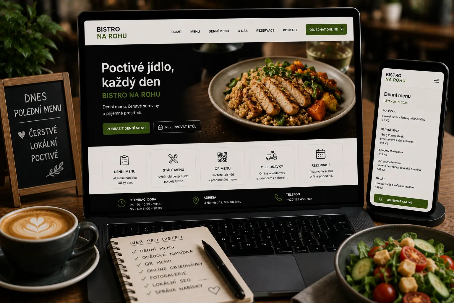 Ukázka webu pro bistro