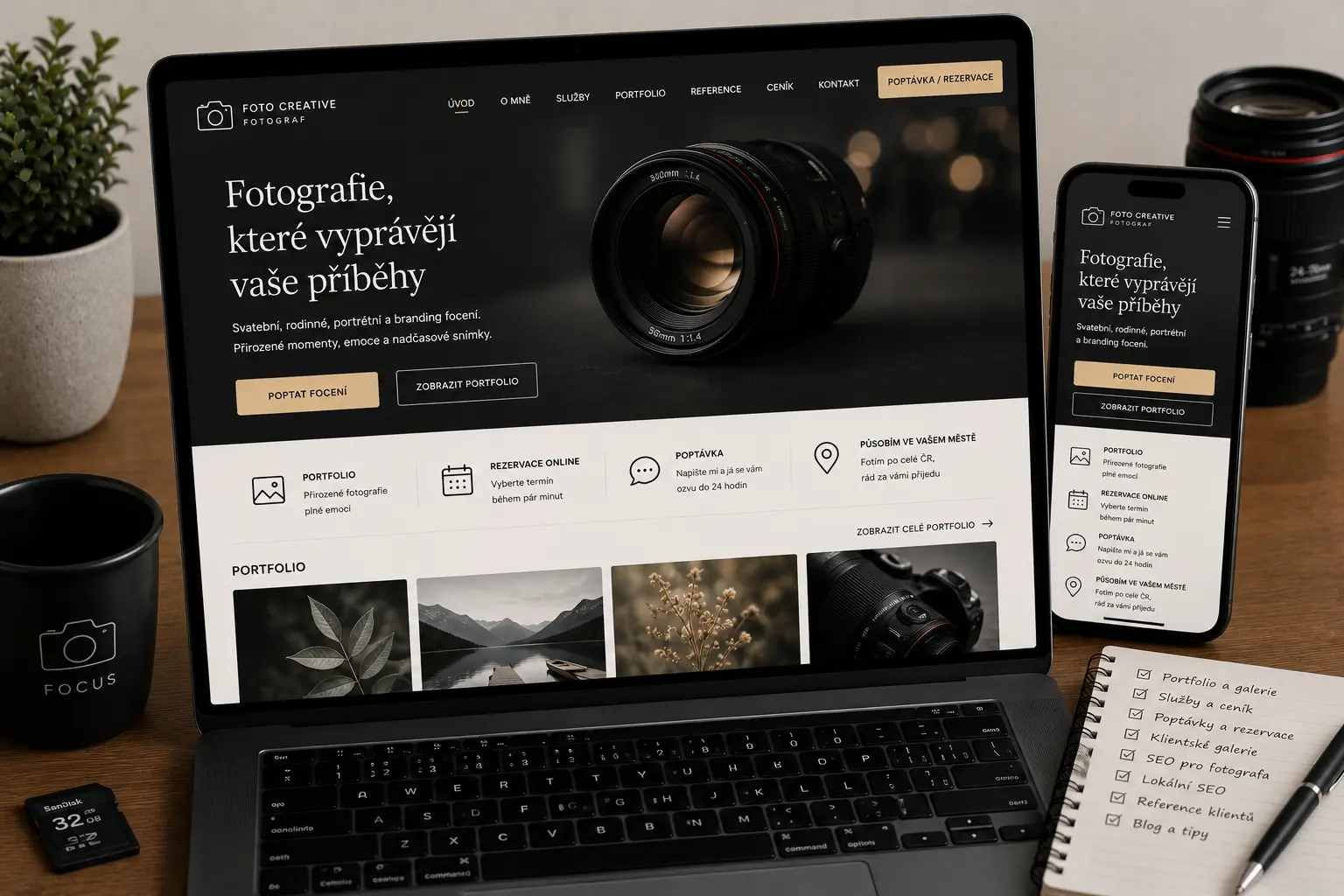 Ukázka webu pro fotografa