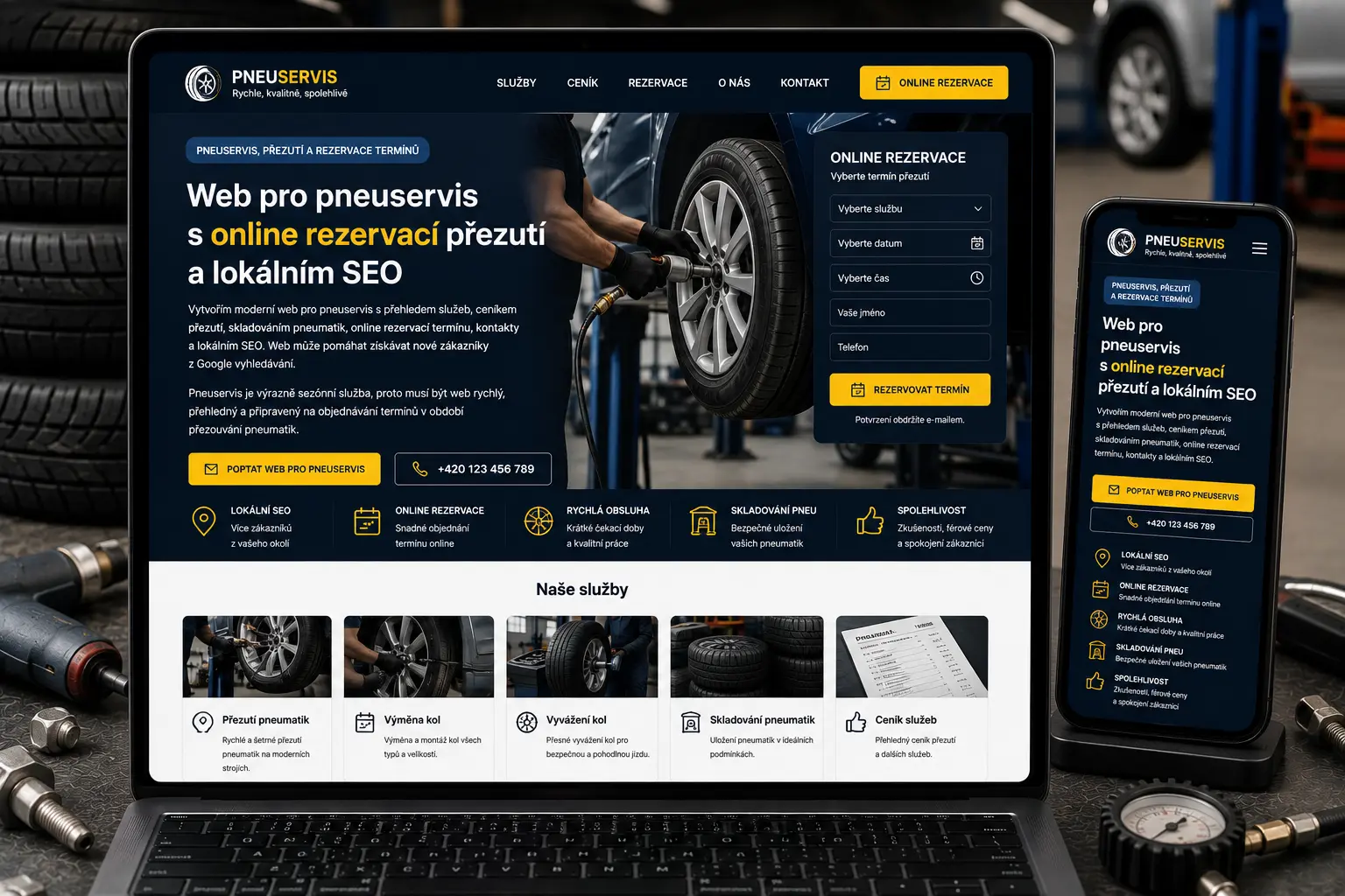 Web pro pneuservis