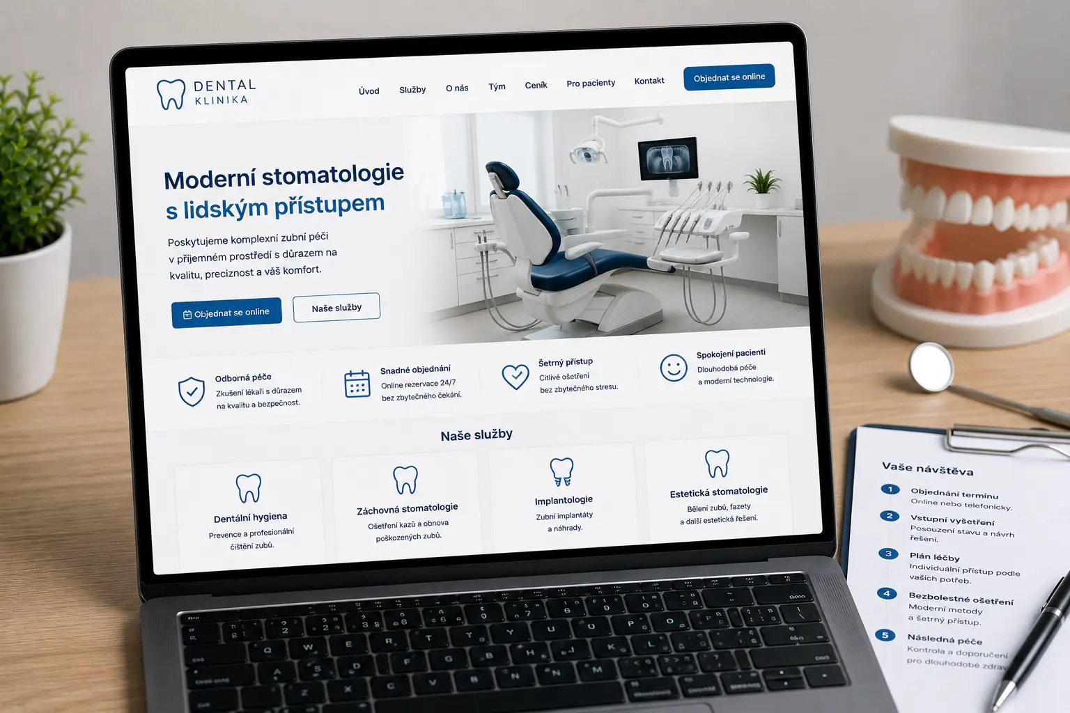 Web pro zubní kliniku