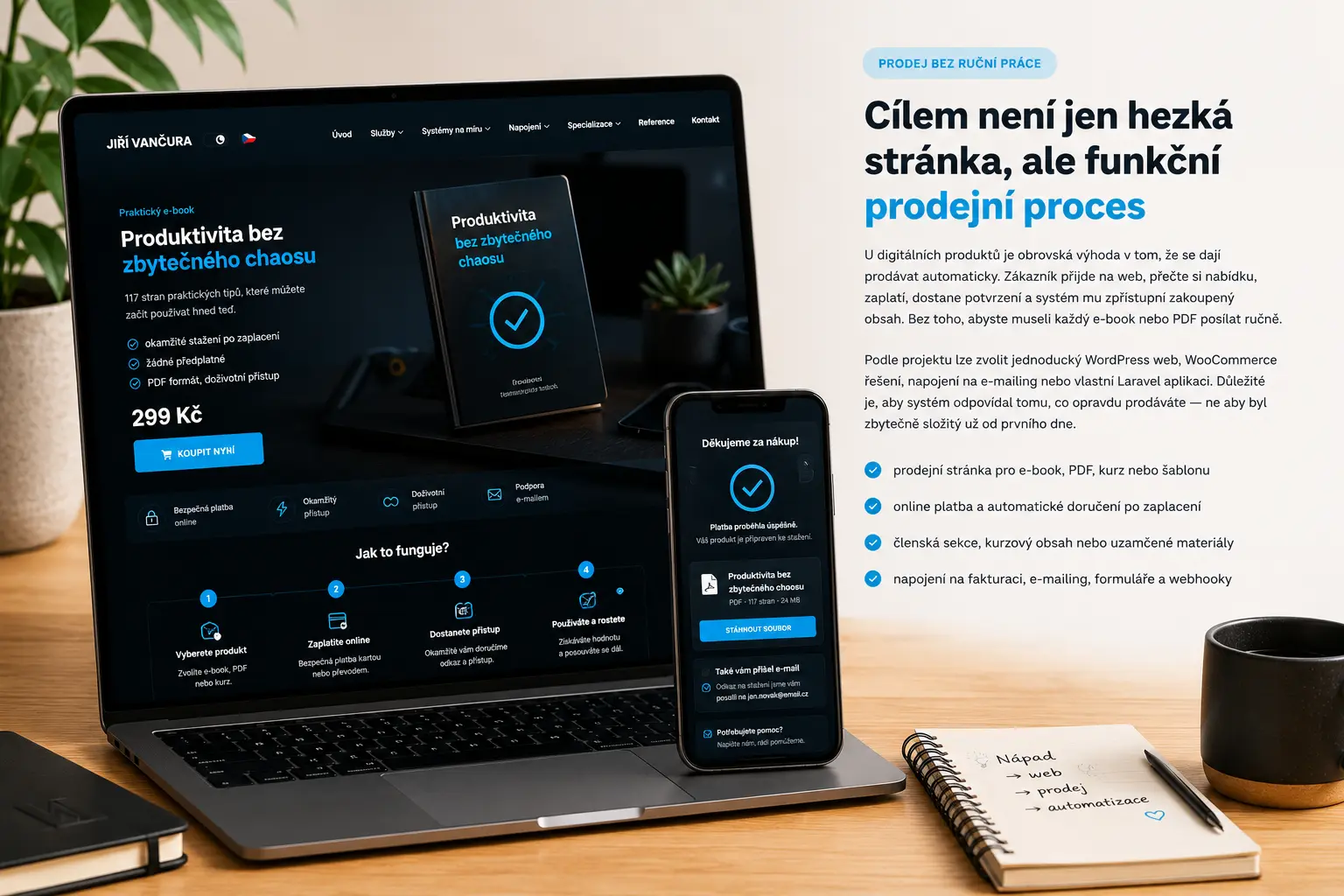 Weby a systémy pro digitální produkty